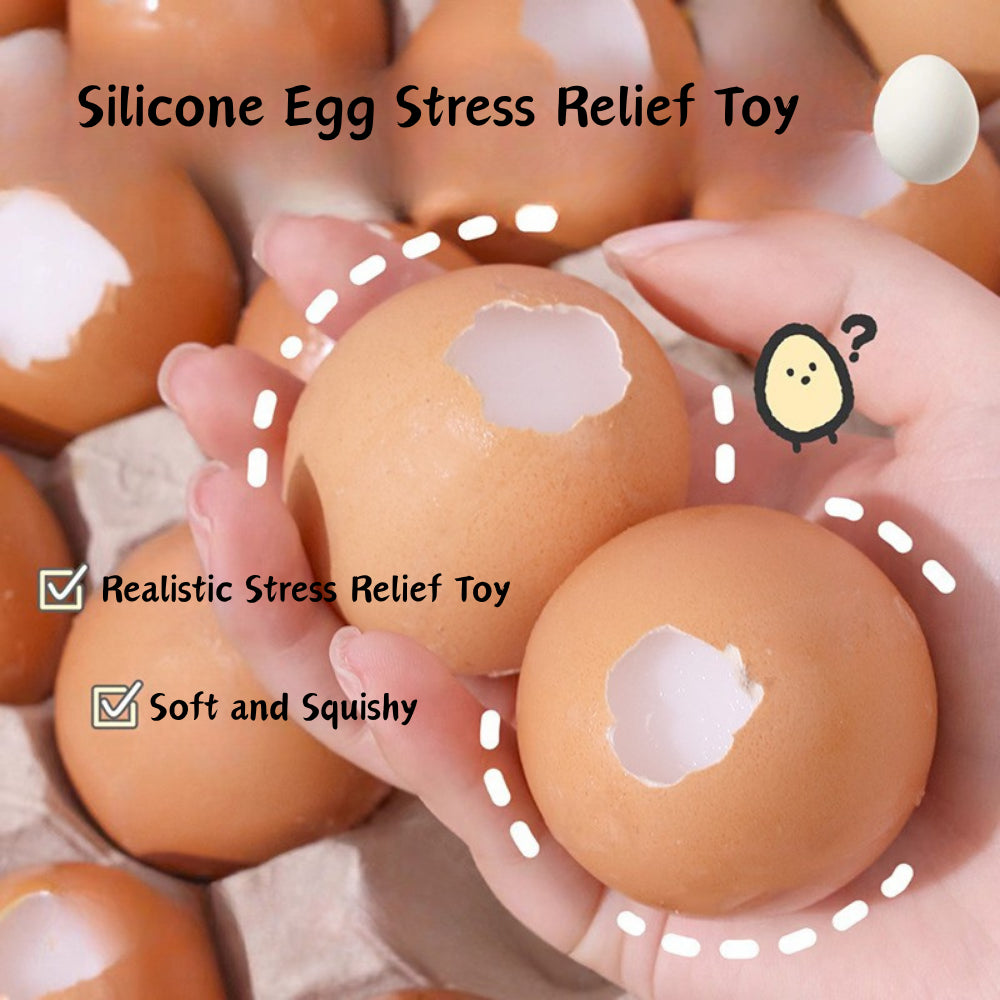 Realistic Silicone Egg Squeeze Toy