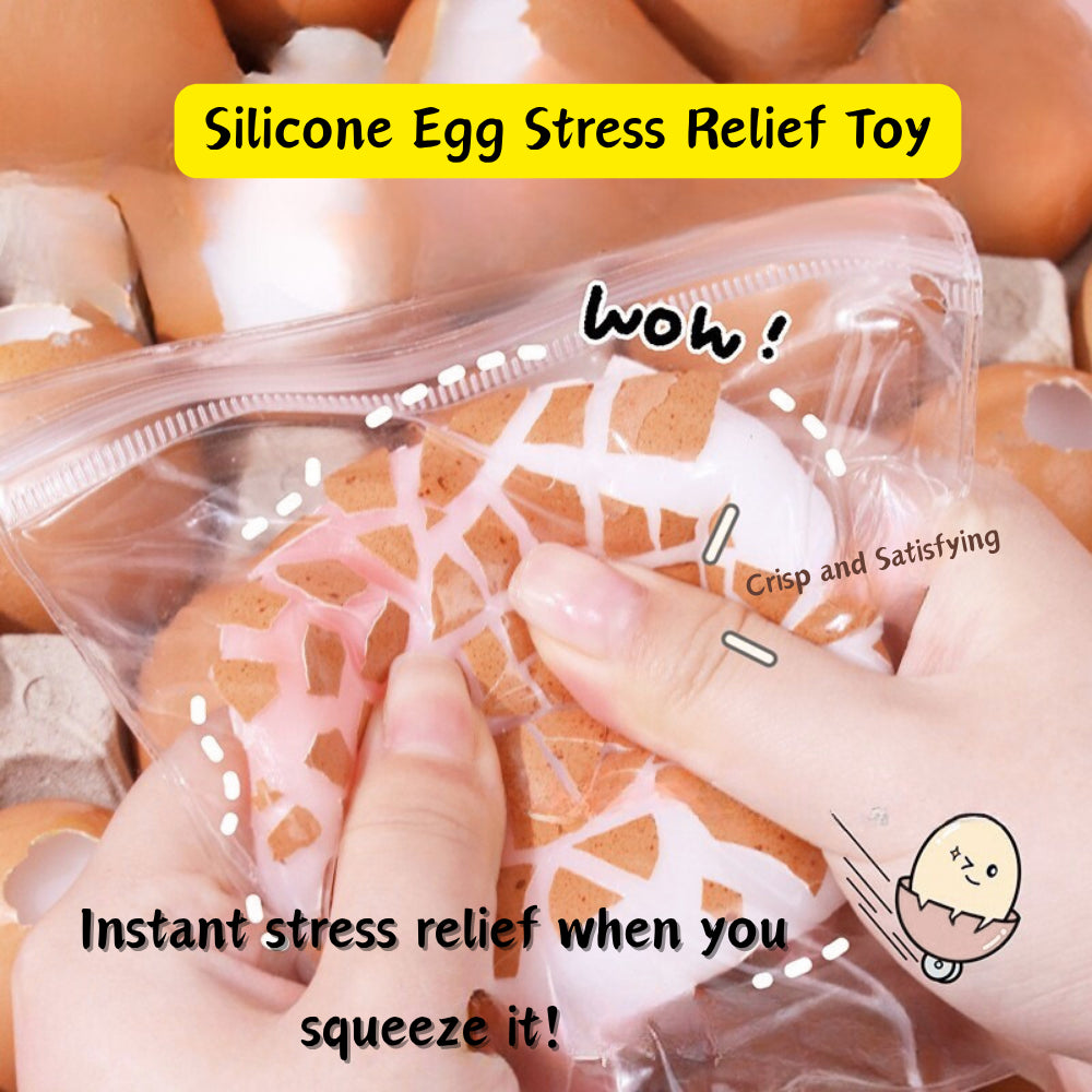 Realistic Silicone Egg Squeeze Toy