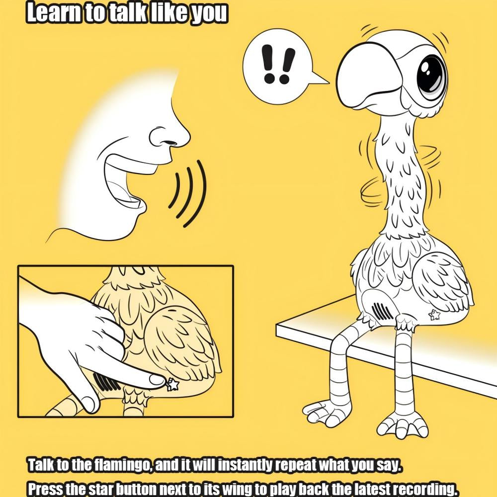 Talking Flamingo Interactive Pet Toy